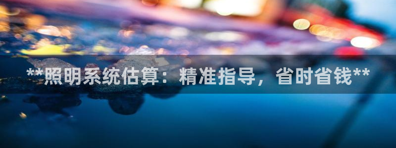 **照明系统估算:精准指导,省时省钱**